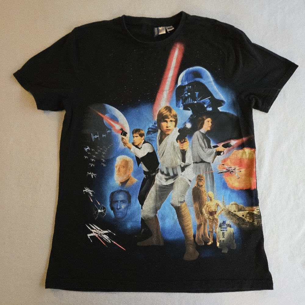 H&M Black Star Wars Graphic Tee HAL3